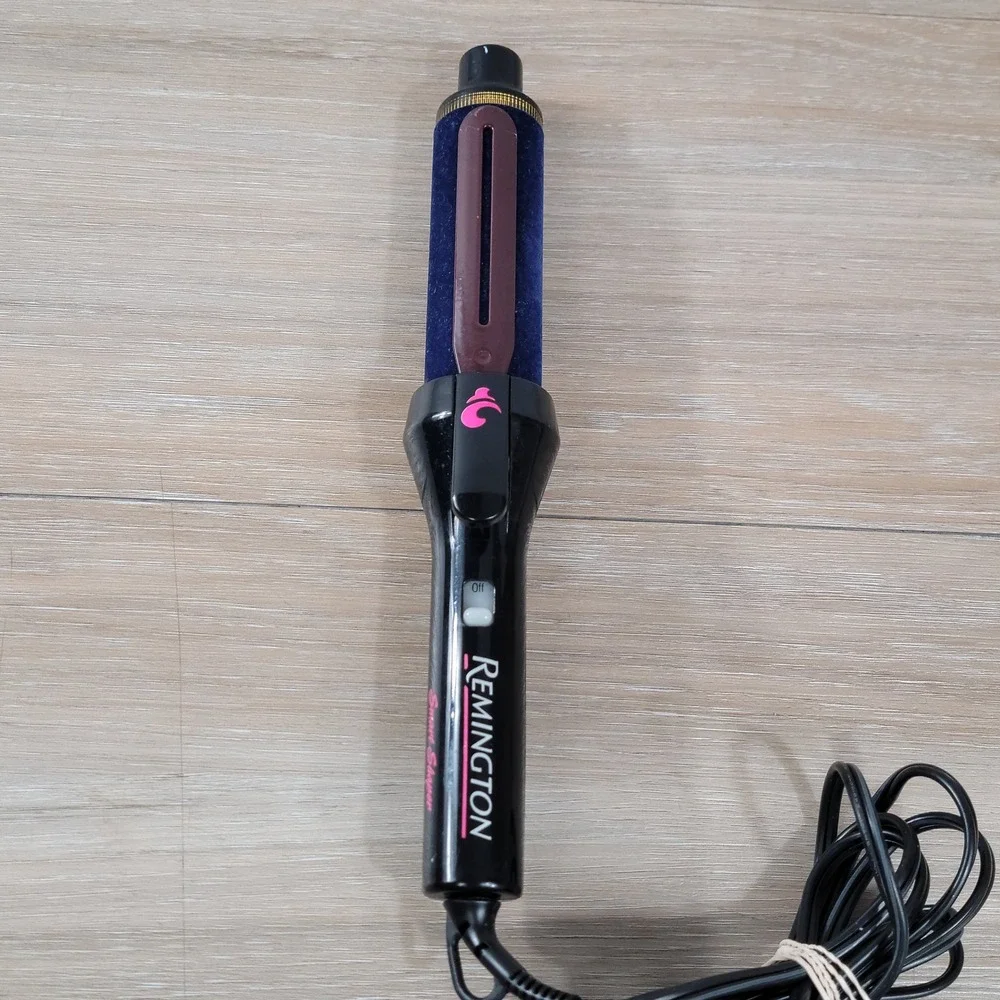 Remington Smart Shaper Curling Iron Model W4100 Blue Velvet Flocked Barrel 1 ¹/4